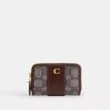Essential liten kortholder med glidelås rundt i Signature Jacquard
