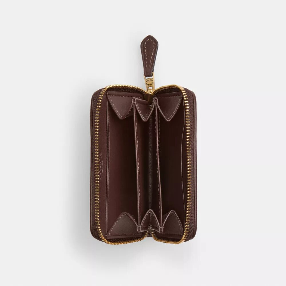 Essential liten kortholder med glidelås rundt i Signature Jacquard