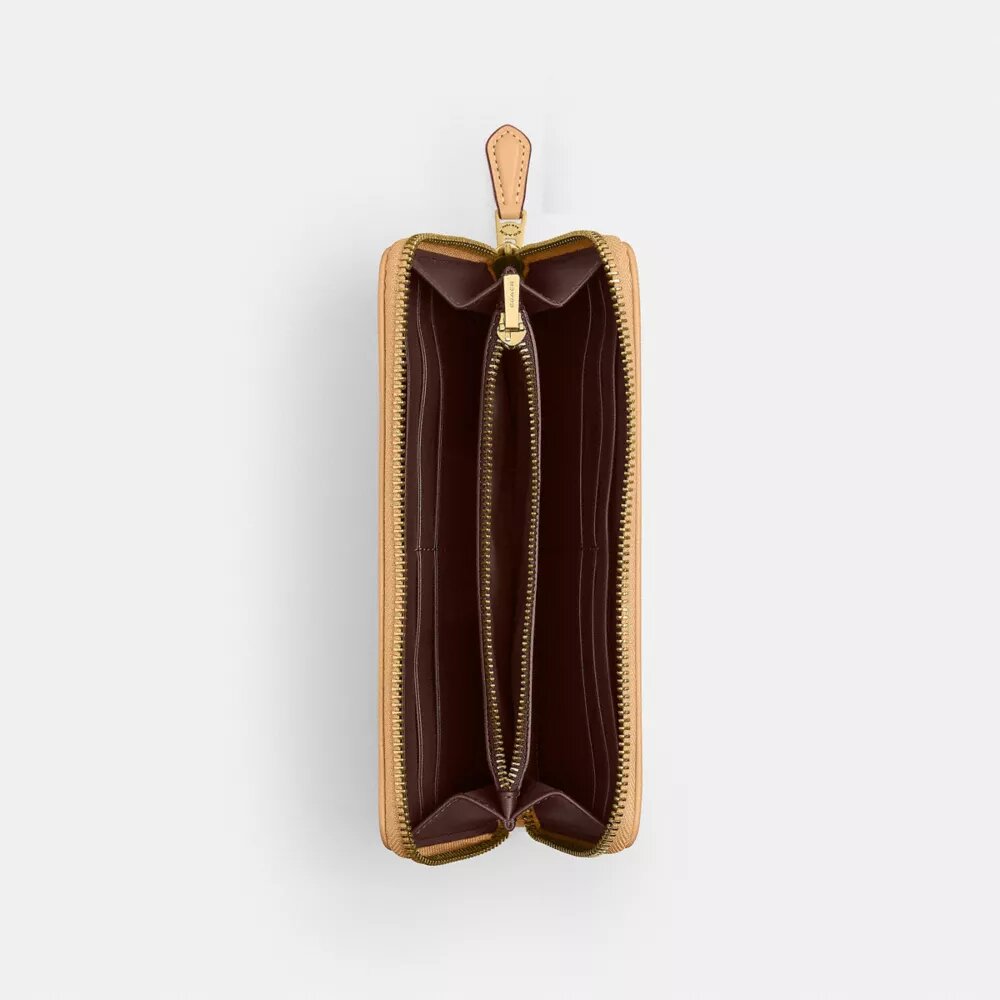 Essential Slim Accordion Zip Lommebok i vår signatur-jacquard