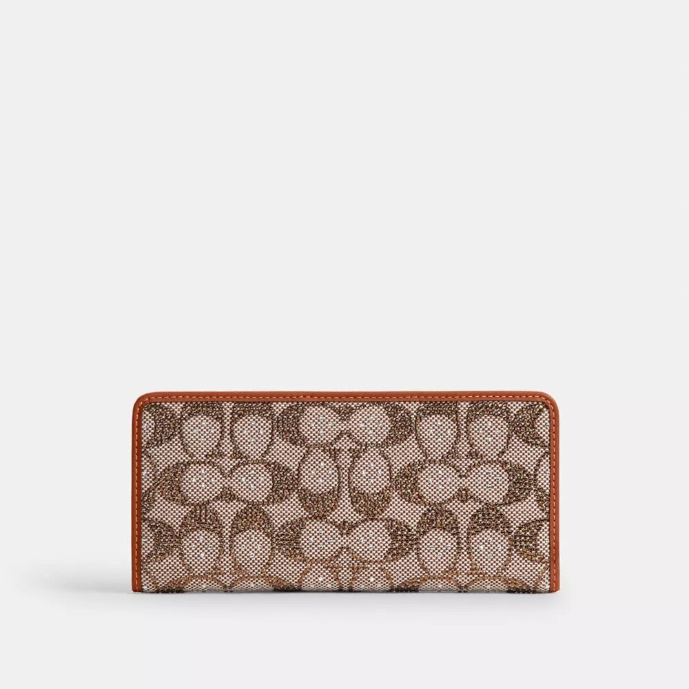 Essential Slim-lommebok i Crystal Signature-jacquard