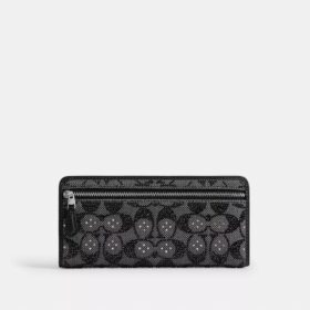 Essential Slim-lommebok i Crystal Signature-jacquard