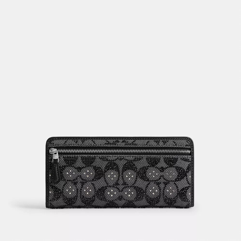 Essential Slim-lommebok i Crystal Signature-jacquard