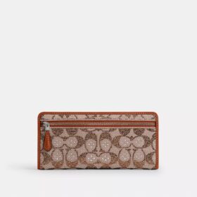 Essential Slim-lommebok i Crystal Signature-jacquard