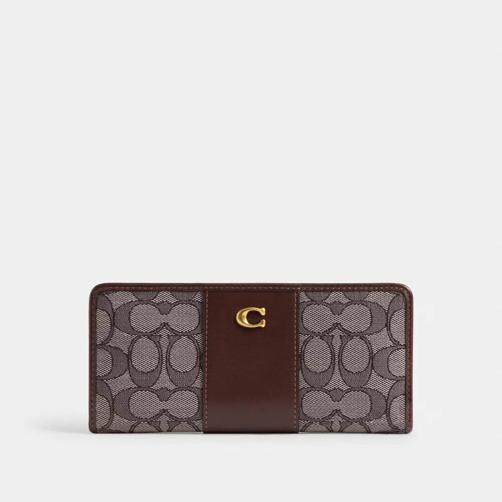 Essential Slim-lommebok i vår signatur-jacquard