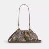 Faye-skulderveske i signatur-jacquard med blomsterbroderi