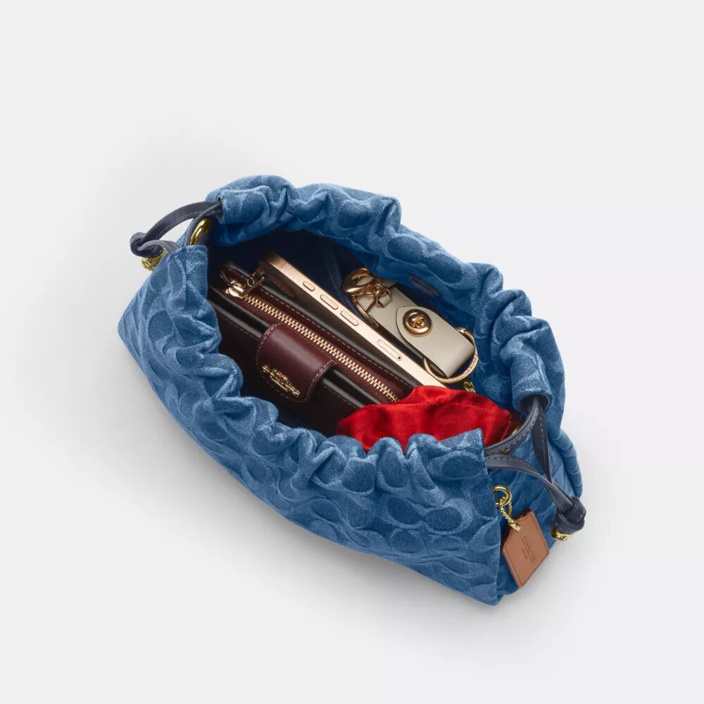 Faye skulderveske i signaturdenim