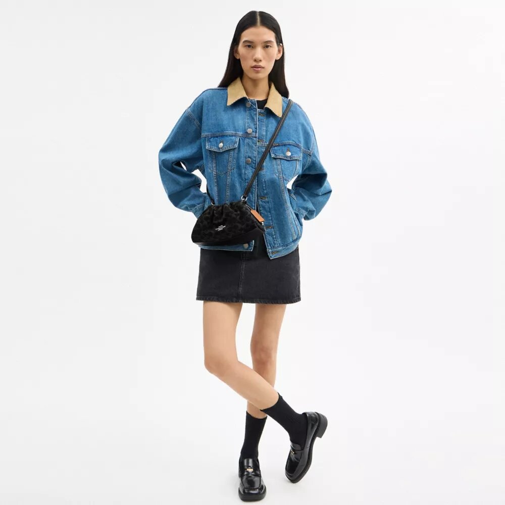 Faye skulderveske i signaturdenim