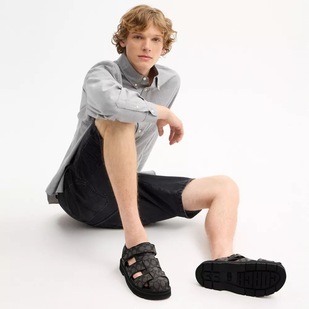 Fiskersandal i vår karakteristiske jacquard