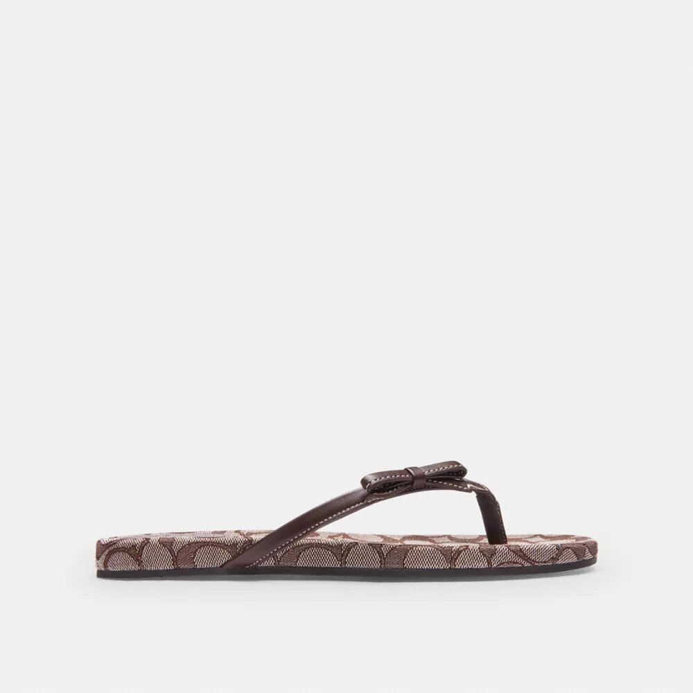 Flip-flops med sløyfe i Signature Jacquard