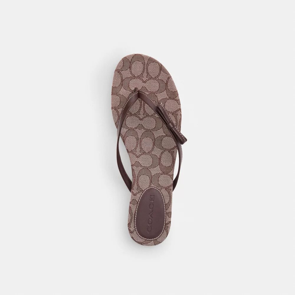 Flip-flops med sløyfe i Signature Jacquard