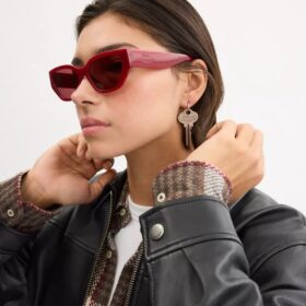 Geometriske solbriller i «cat eye»-stil