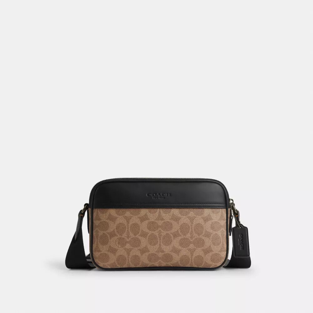 Graham-crossbody-veske i Signature Canvas
