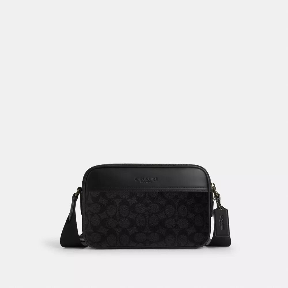Graham-crossbody-veske i Signature Canvas