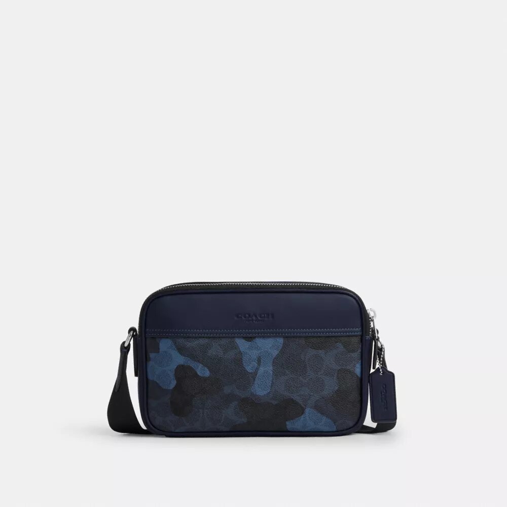 Graham-crossbody-veske med kryssrem i karakteristisk kamuflasjeprint
