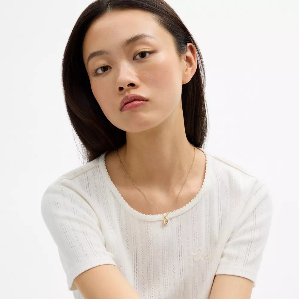 Halskjede med «Signature Crystal Pearl»-anheng