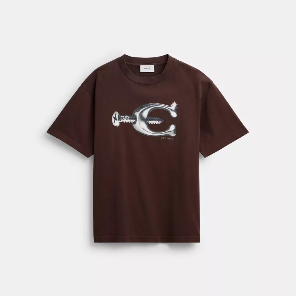Hardware avslappet T-shirt i økologisk bomull
