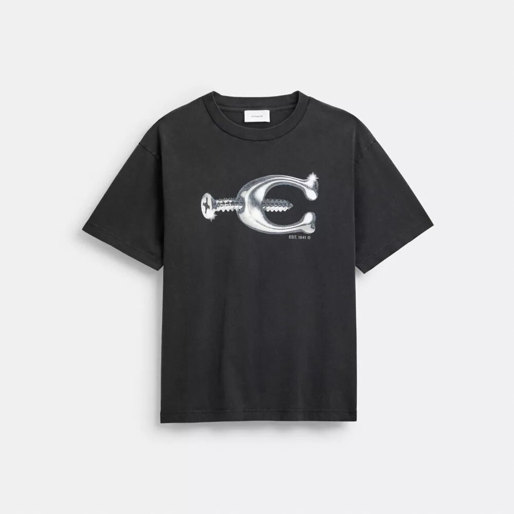 Hardware avslappet T-shirt i økologisk bomull