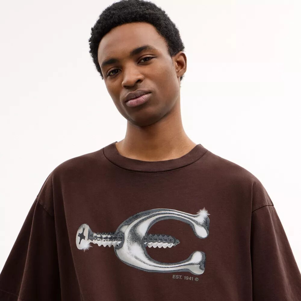 Hardware avslappet T-shirt i økologisk bomull