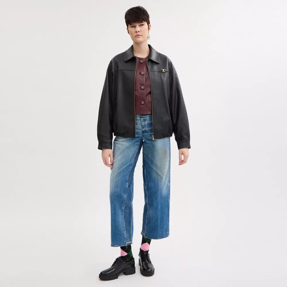 Heritage C-plakett – oversized skinnjakke