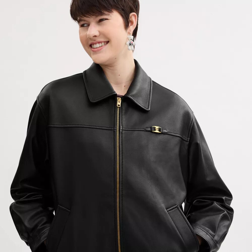 Heritage C-plakett – oversized skinnjakke