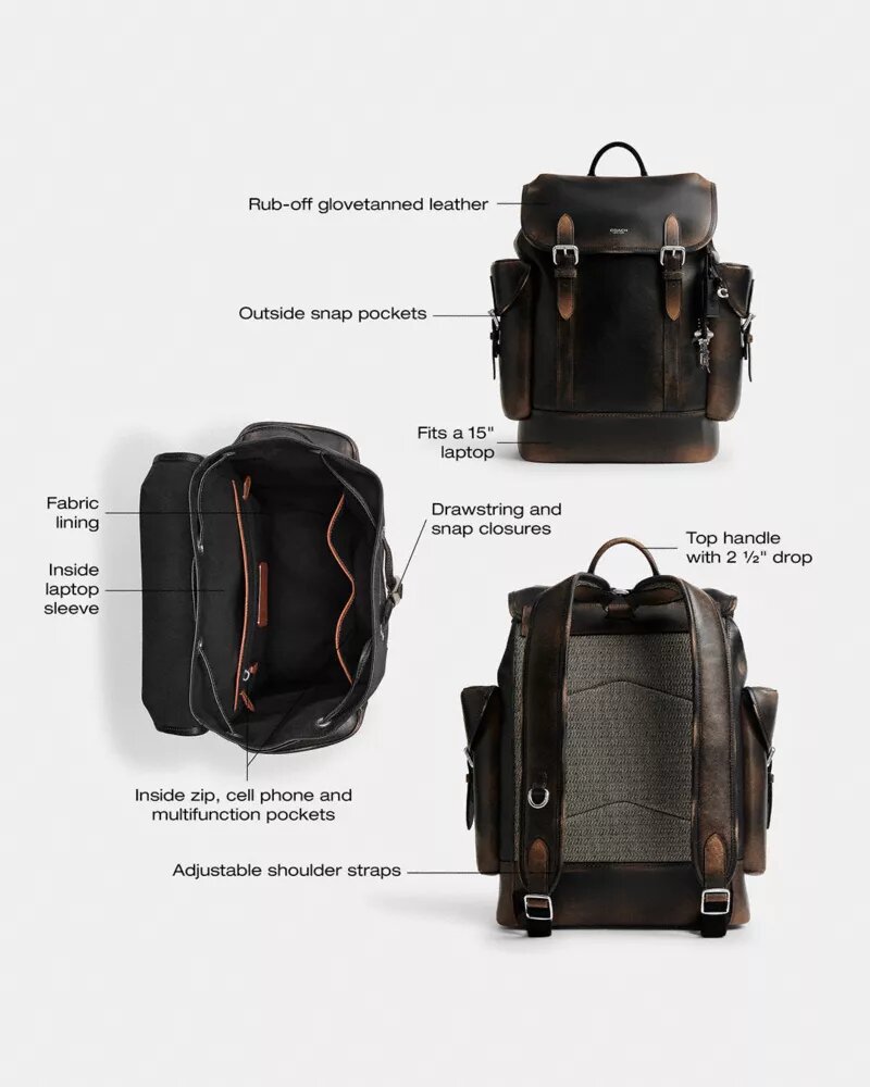 Hitch-ryggsekk i «Loved Leather»