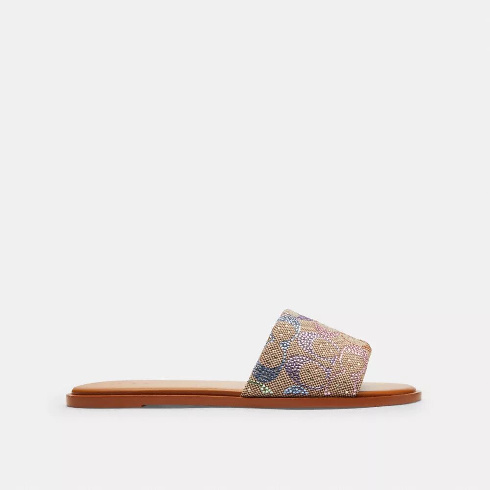 Holly-sandaler i krystall, vårt karakteristiske jacquardmønster