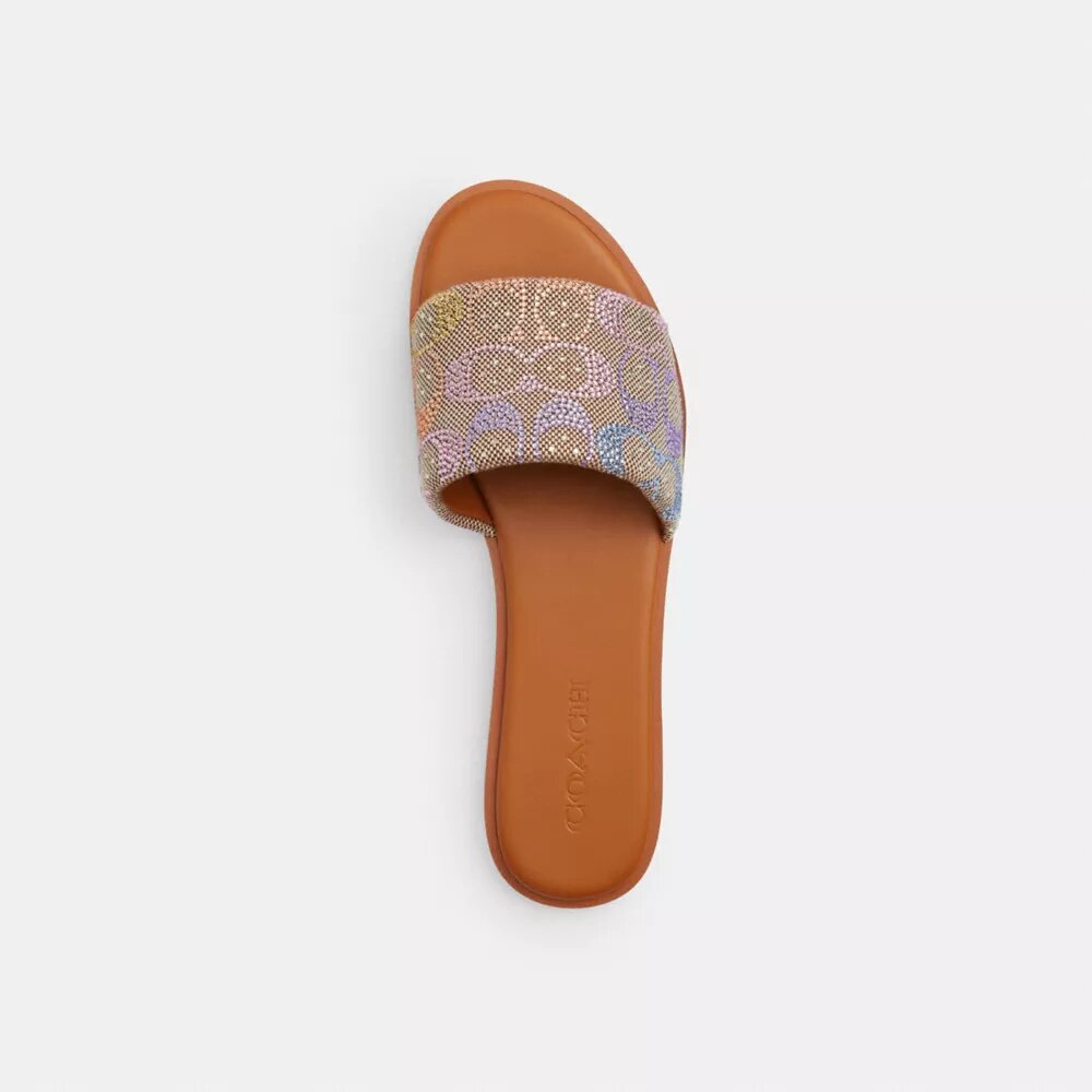 Holly-sandaler i krystall, vårt karakteristiske jacquardmønster