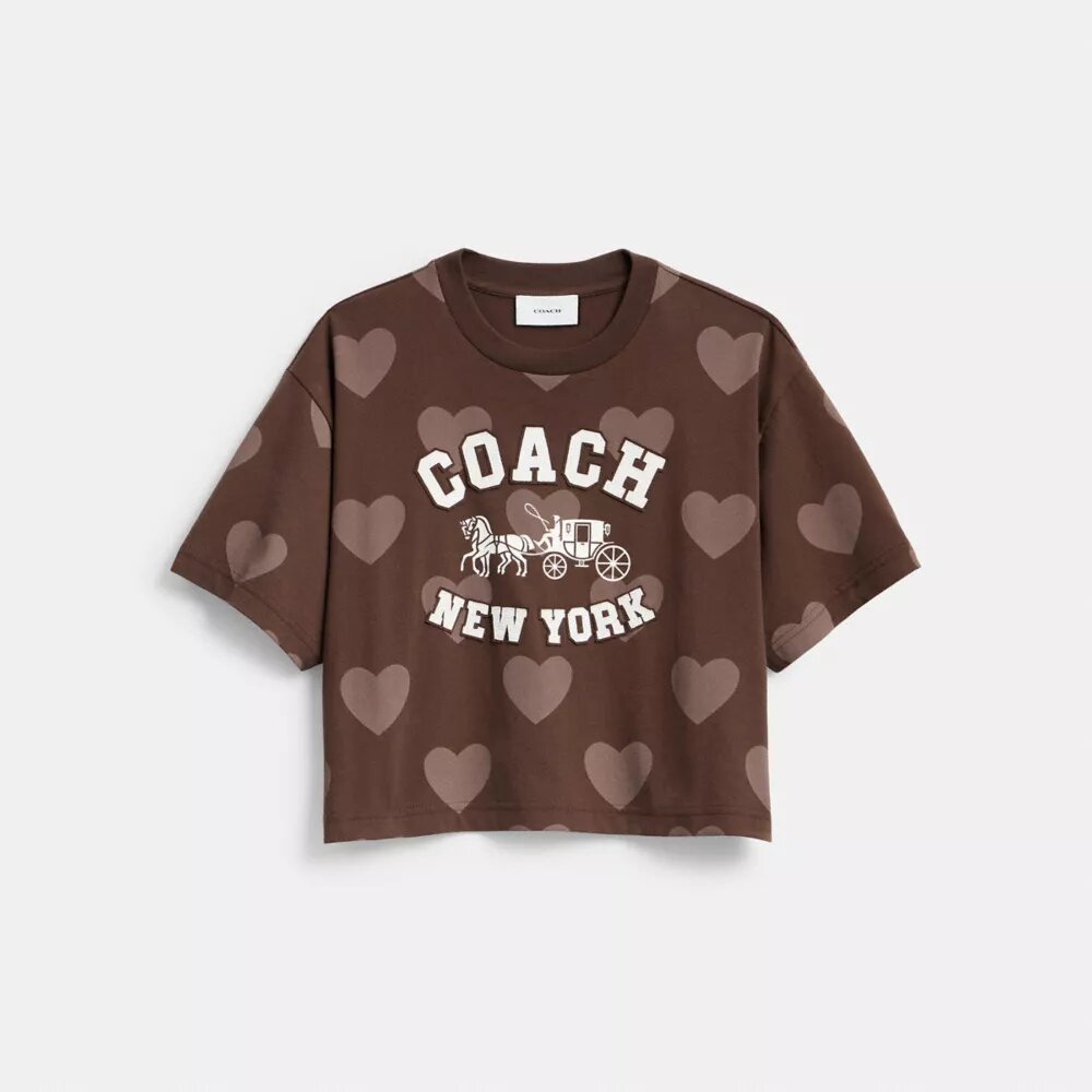 Horse and Carriage med hjerte – kort T-shirt i økologisk bomull