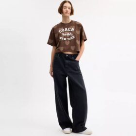 Horse and Carriage med hjerte – kort T-shirt i økologisk bomull