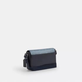 Jack liten crossbody-veske med klaff i Ombre Signature Canvas