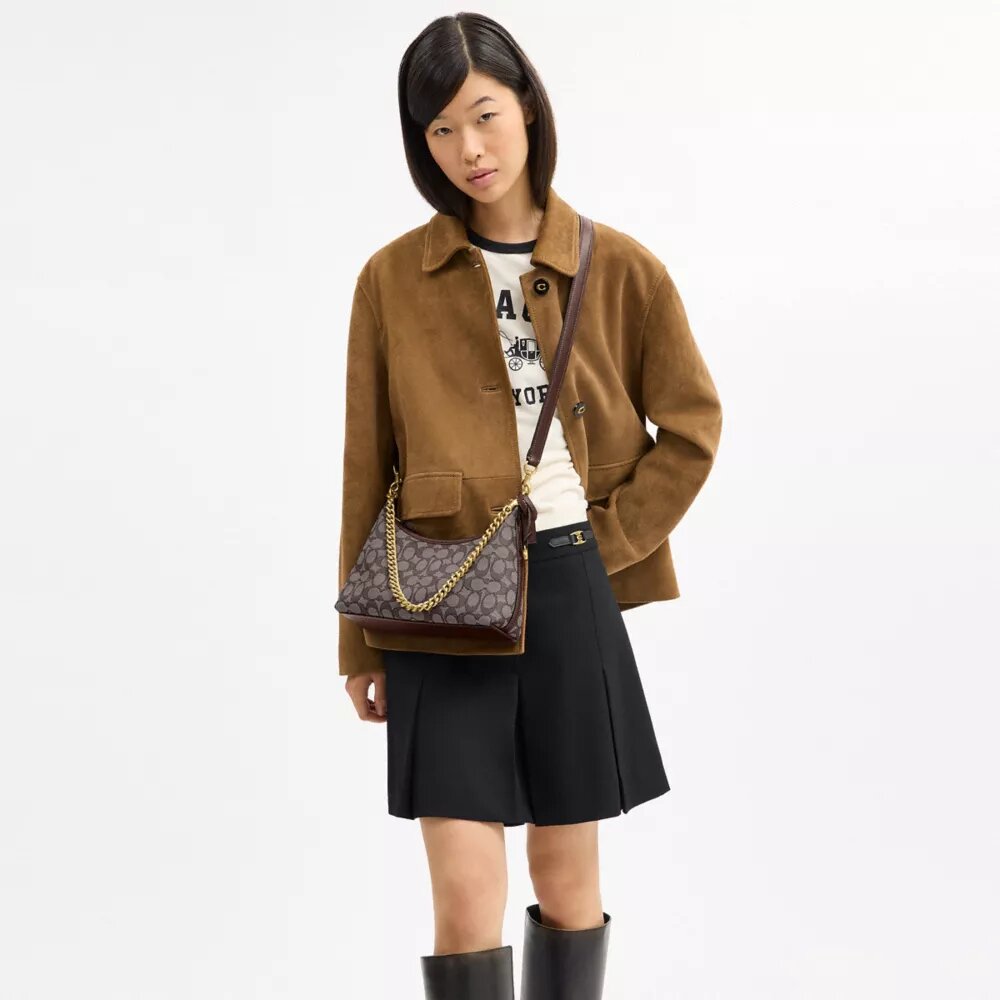 Juliet skulderveske 25 i Signature Jacquard