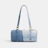 Kisslock Barrel Bag 28 i gjenbrukt denim