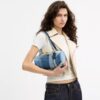 Kisslock Barrel Bag 28 i gjenbrukt denim