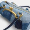 Kisslock Barrel Bag 28 i gjenbrukt denim