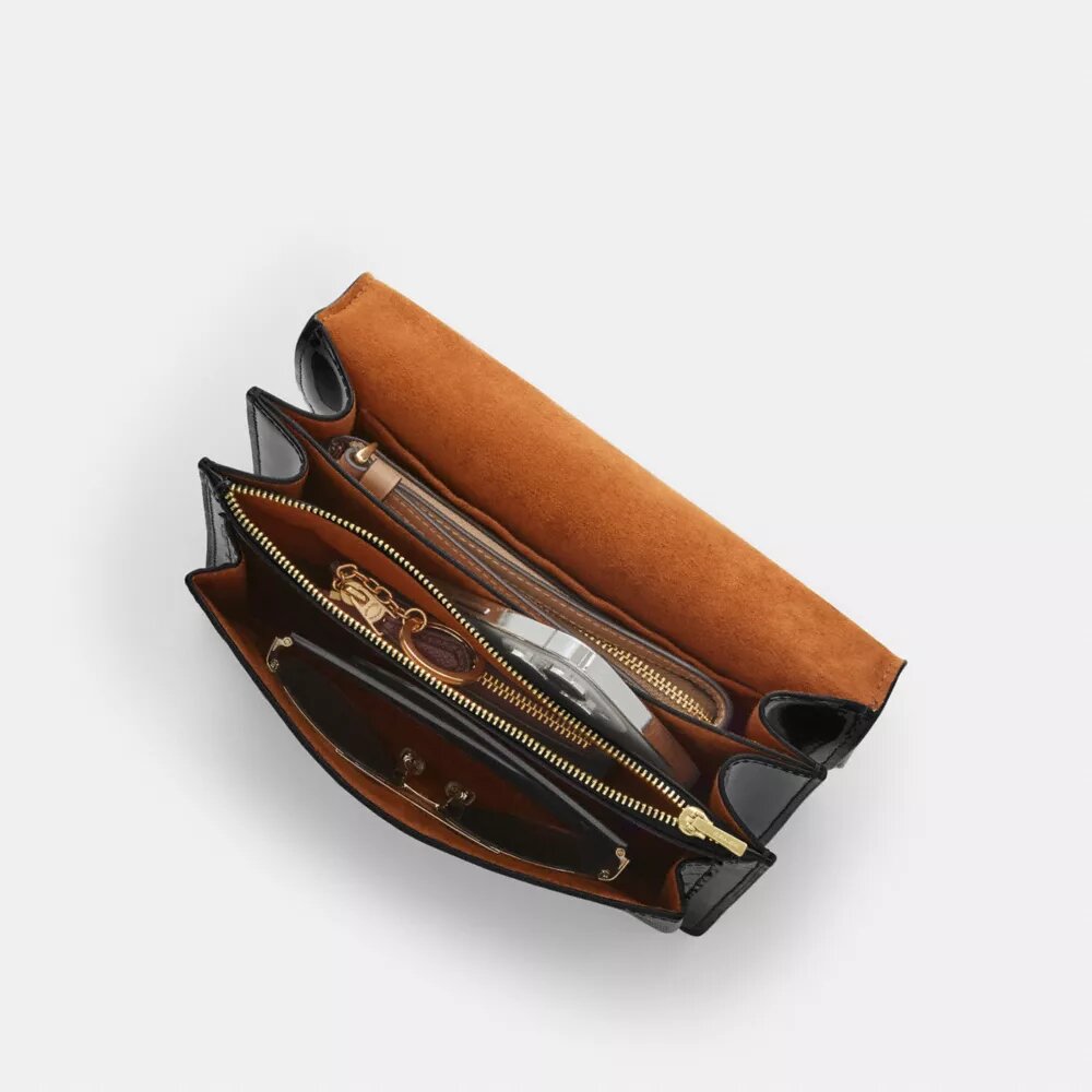Klare-crossbody-veske i signaturlær