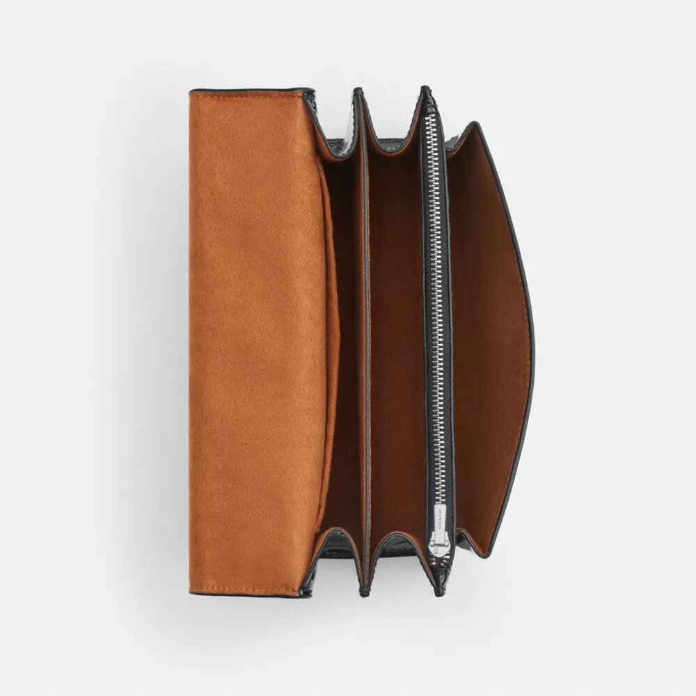 Klare-crossbody-veske i signaturlær