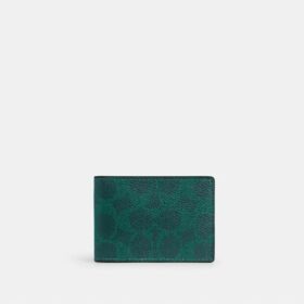 Kompakt lommebok i Signature Canvas