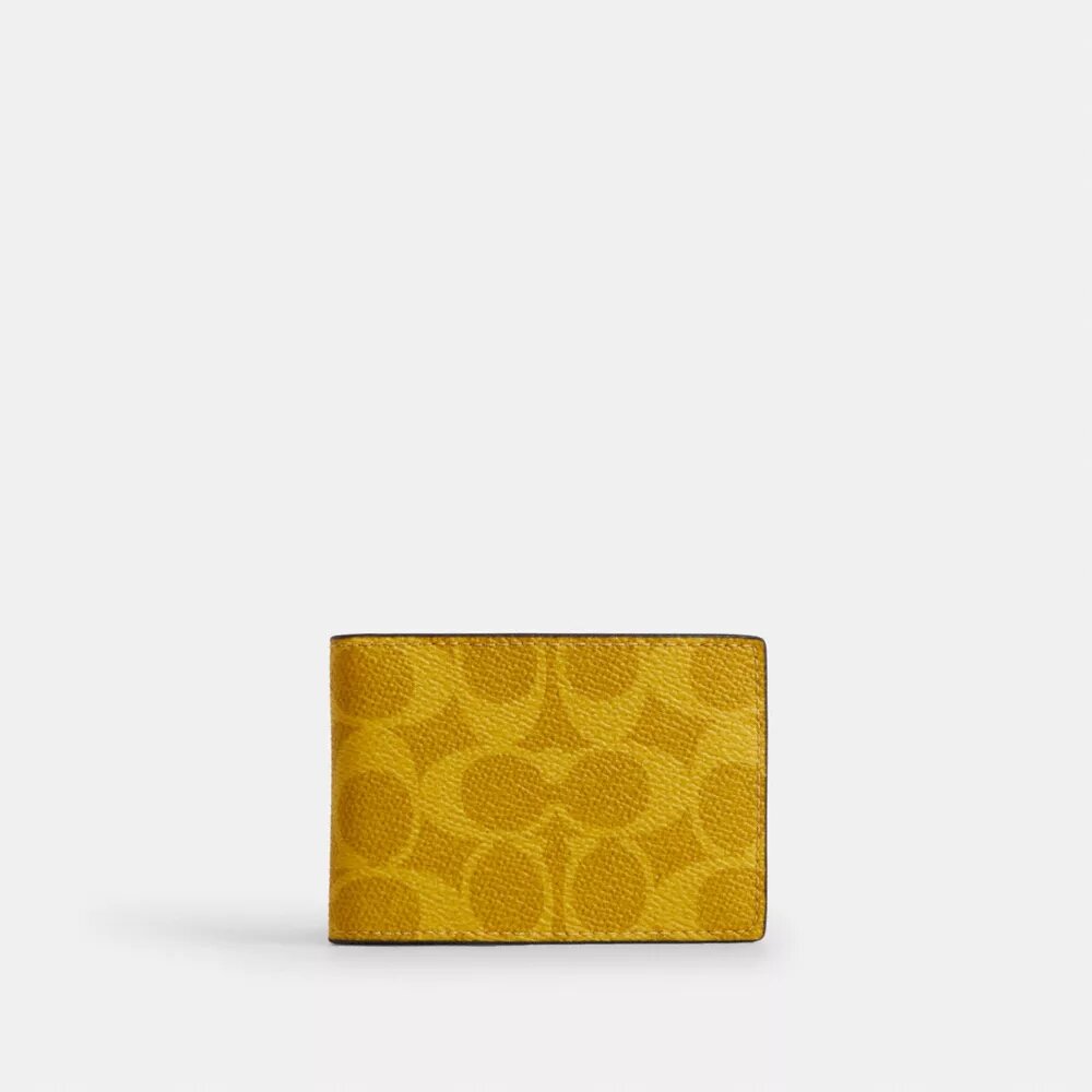 Kompakt lommebok i Signature Canvas