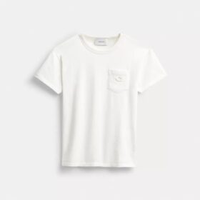 Kortærmet T-shirt med lomme i økologisk bomull