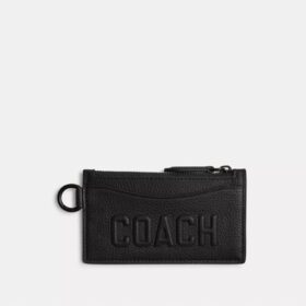 Kortetui med glidelås og Coach-grafikk