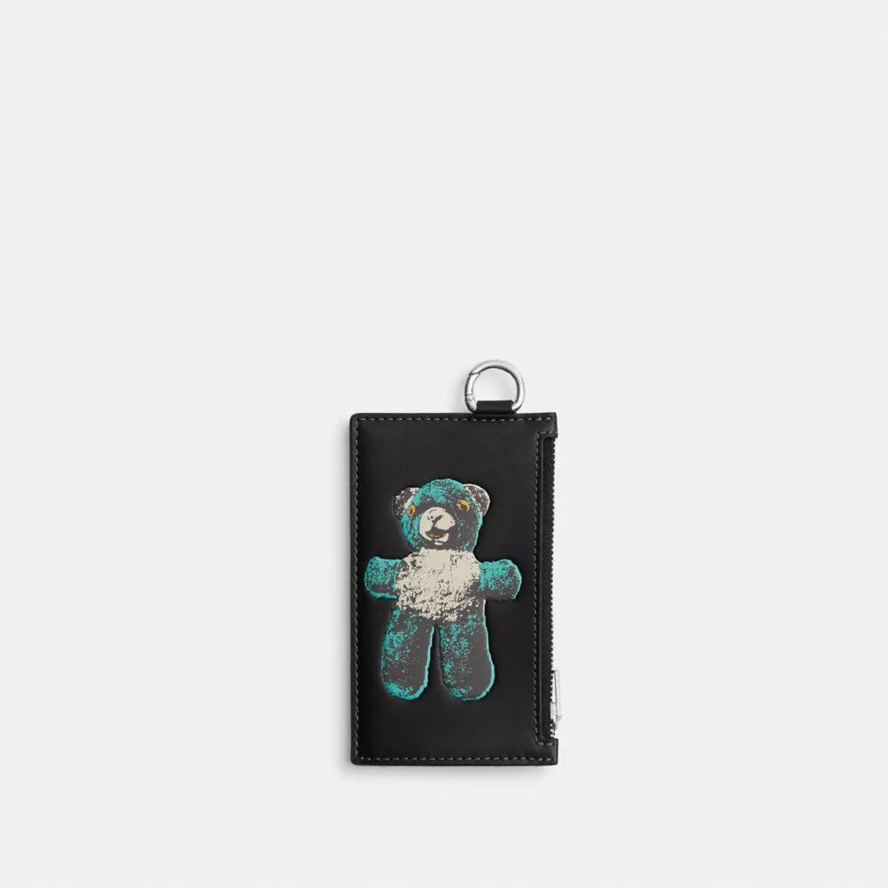 Kortetui med glidelås og Teddy-motiv