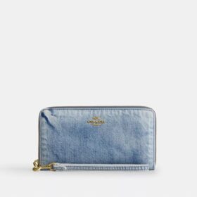 Lang lommebok med glidelås rundt i «Loved Denim»