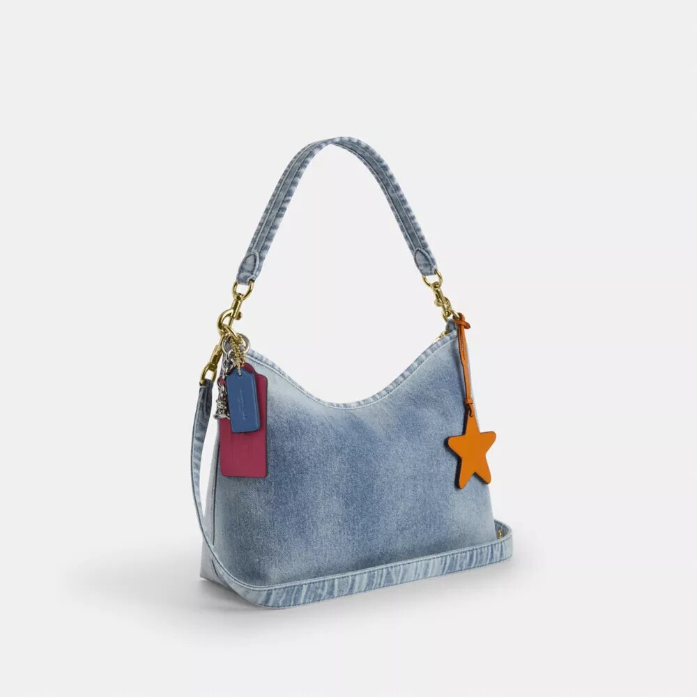 Laurel skulderveske i «Loved Denim» med anheng