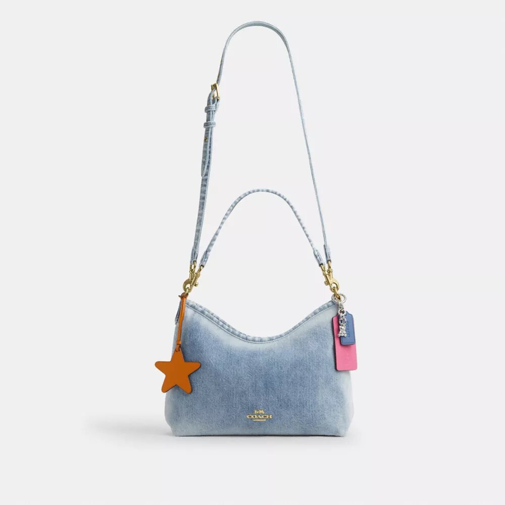 Laurel skulderveske i «Loved Denim» med anheng