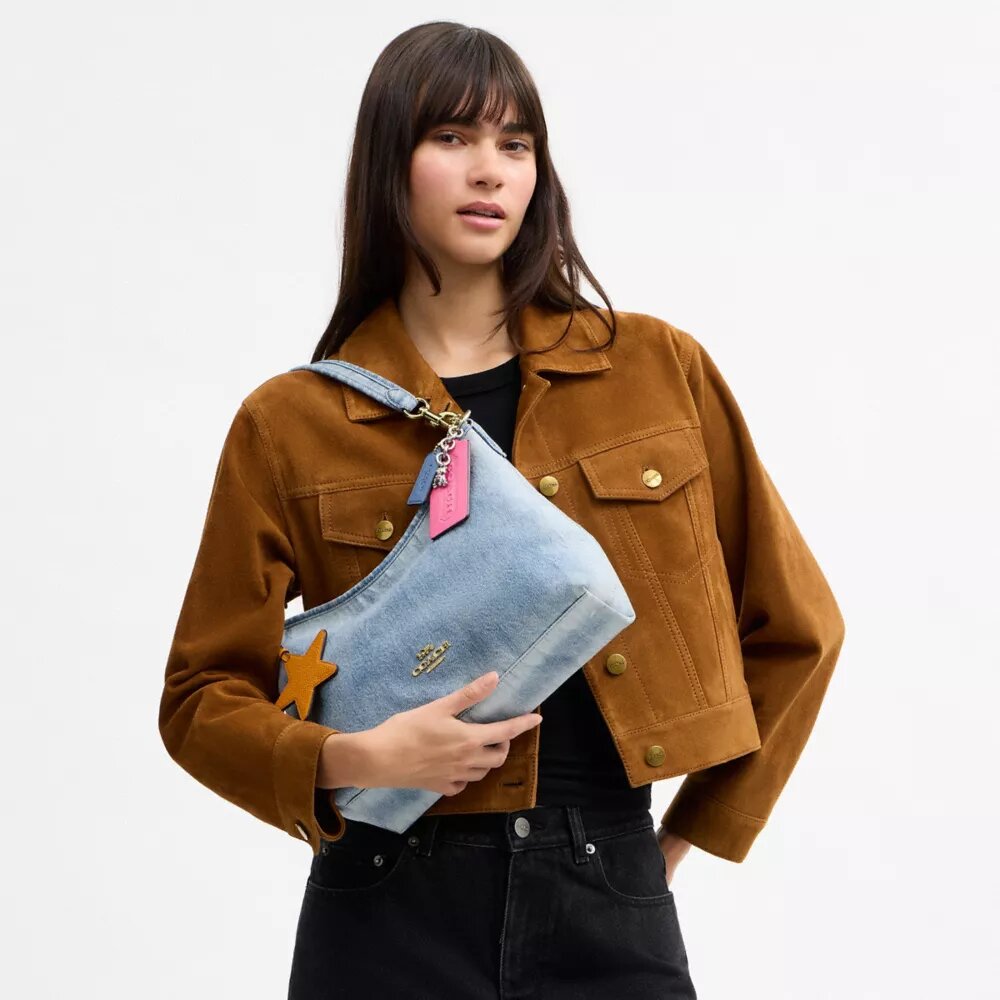 Laurel skulderveske i «Loved Denim» med anheng