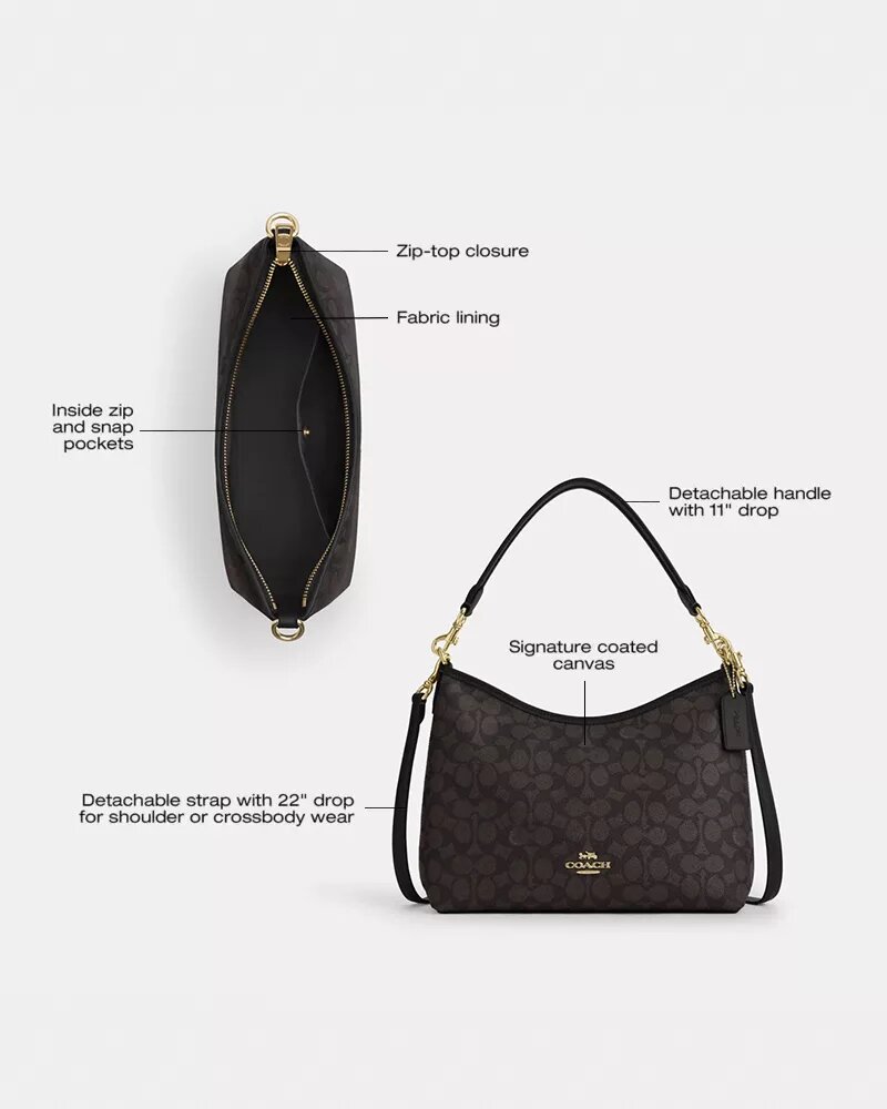 Laurel skulderveske i Signature Canvas