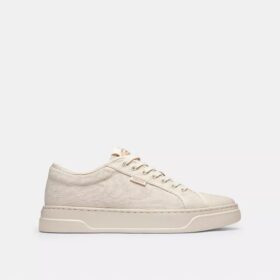 Lerretssneakers i signatur-jacquard