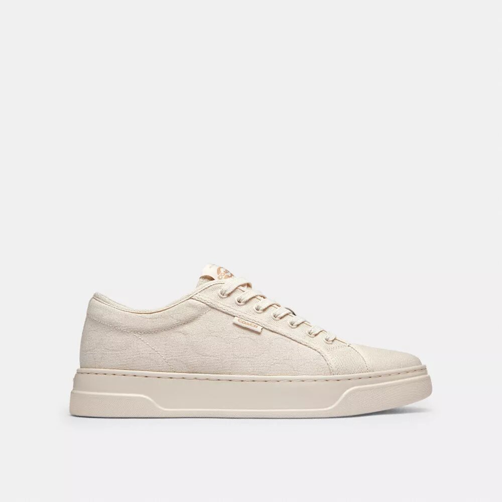 Lerretssneakers i signatur-jacquard