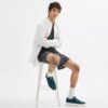 Lerretssneakers i signatur-jacquard