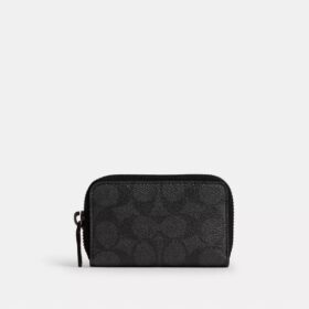 Liten kortholder med glidelås rundt i Signature Canvas